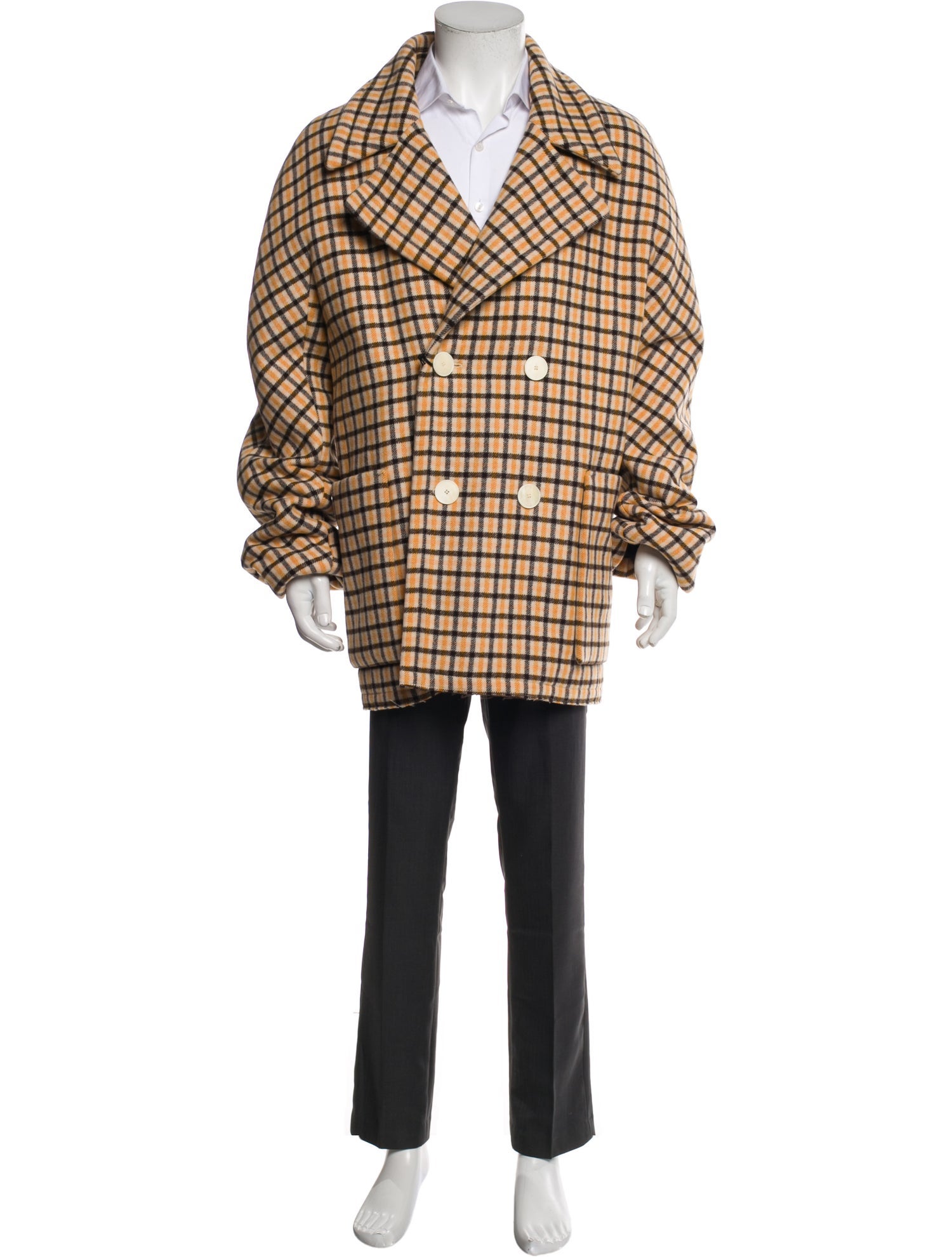 Lanvin Plaid Print Peacoat