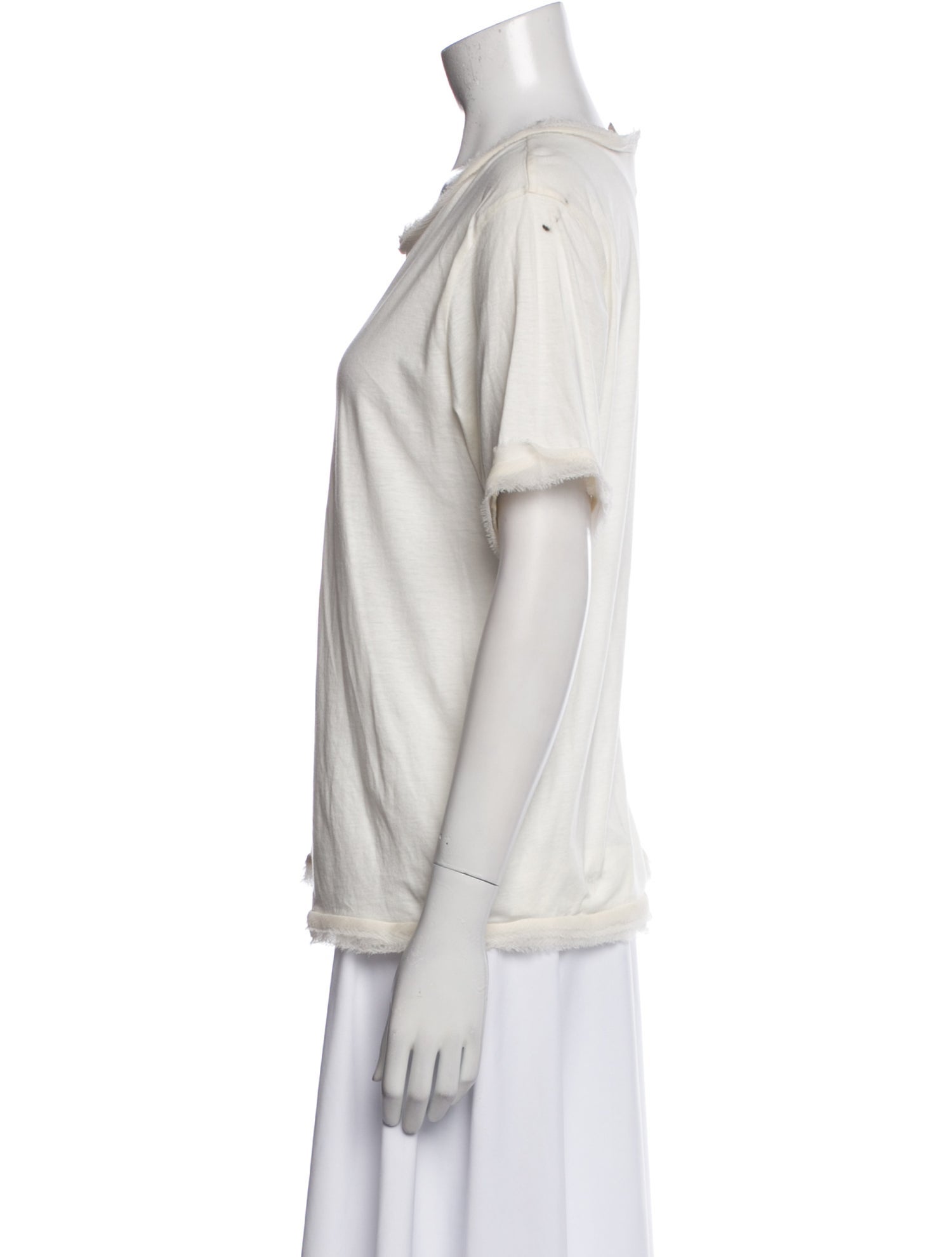 Lanvin Scoop Neck Short Sleeve T-Shirt