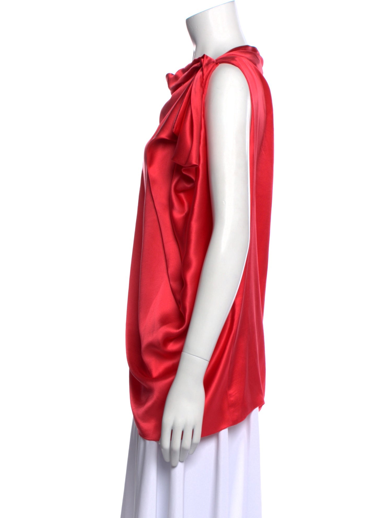 Lanvin Silk Cowl Neck Blouse