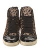Lanvin Ponyhair Animal Print Sneakers
