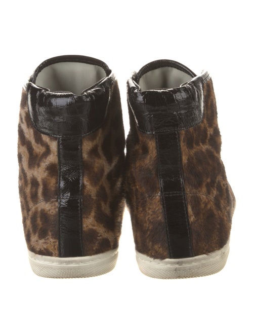 Lanvin Ponyhair Animal Print Sneakers