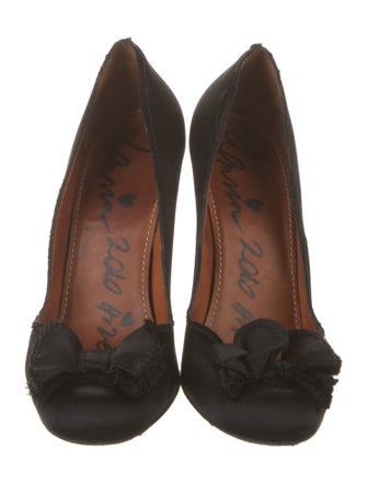 Lanvin Satin Bow Accents Pumps