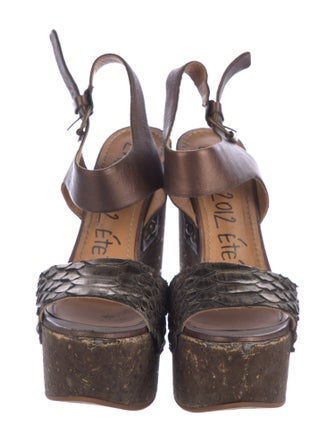 Lanvin Printed Slingback Sandals