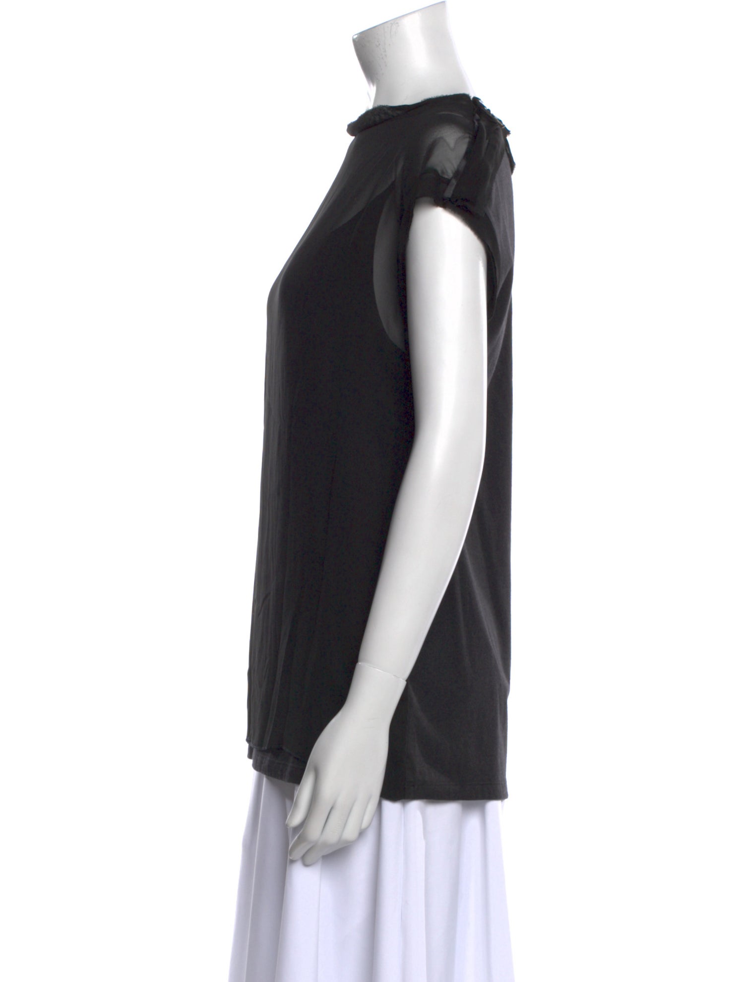 Lanvin Scoop Neck Short Sleeve Blouse w/ Tags