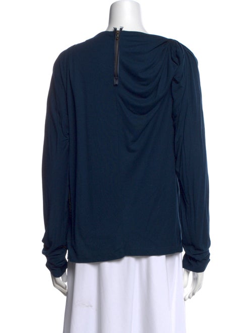 Lanvin Cowl Neck Long Sleeve Blouse