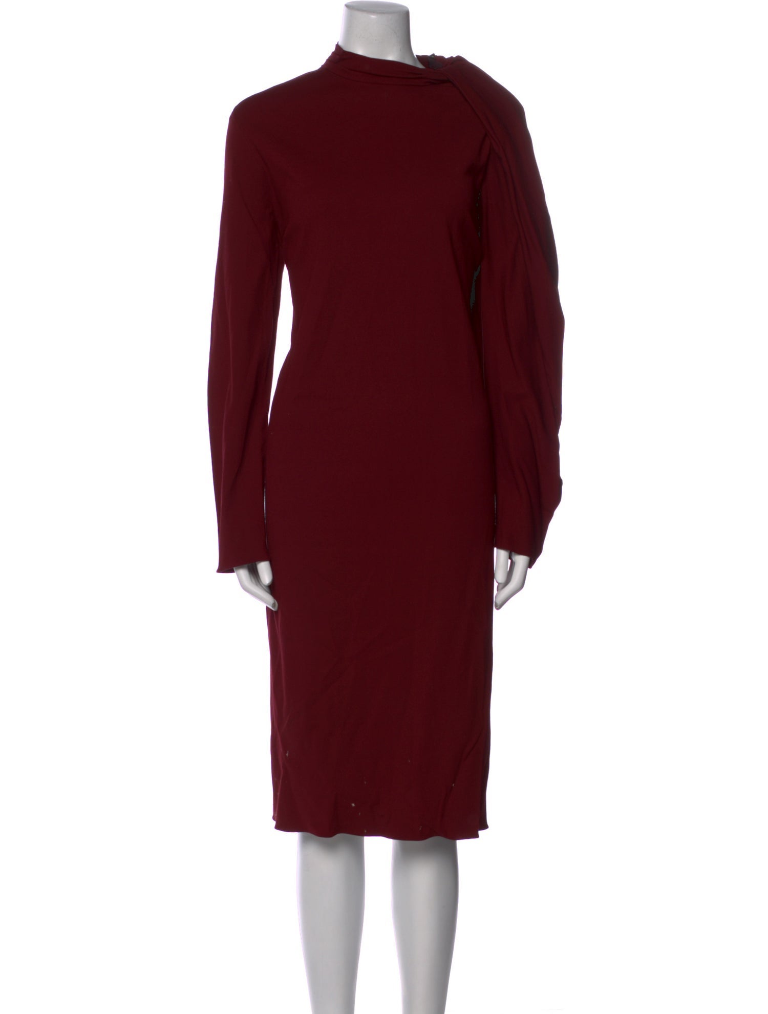 Lanvin Mock Neck Midi Length Dress