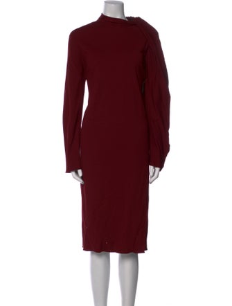 Lanvin Mock Neck Midi Length Dress