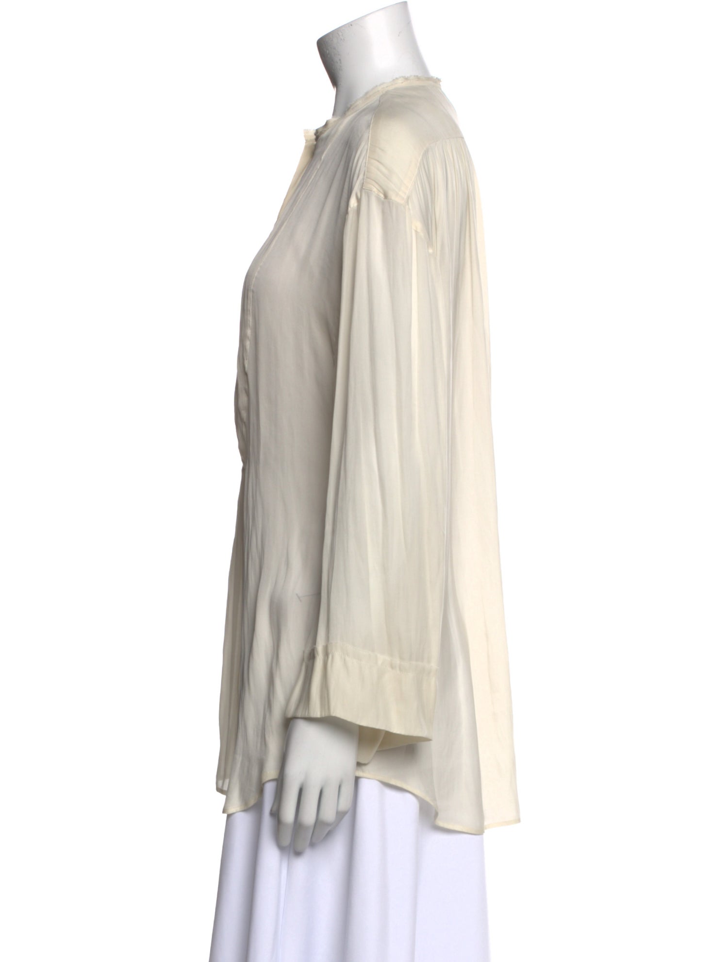 Lanvin Silk Mock Neck Polo