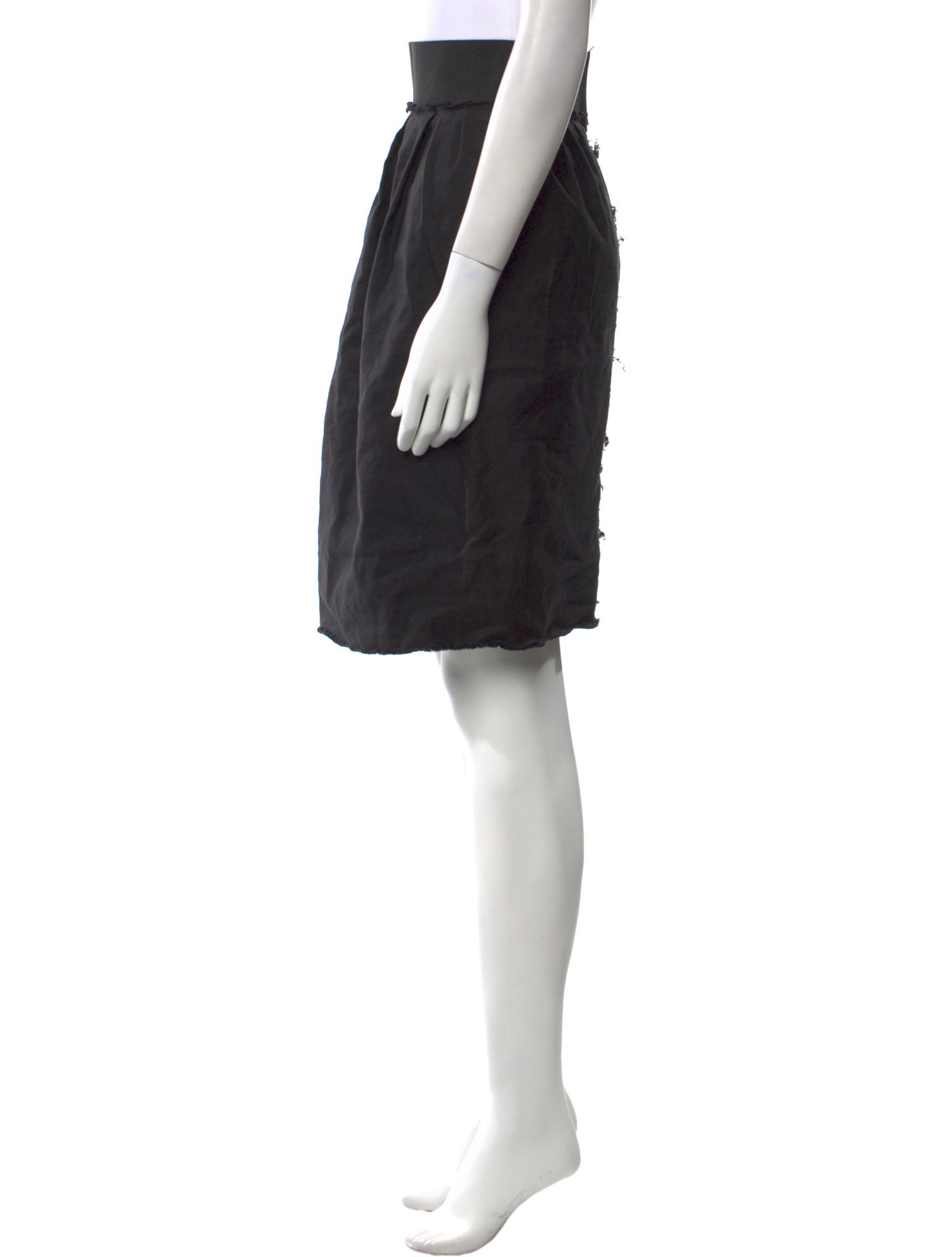 Lanvin Raw-Edge Trim Knee-Length Skirt