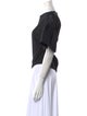 Lanvin Silk Bateau Neckline Crop Top