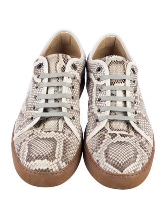 Lanvin Python Animal Print Sneakers
