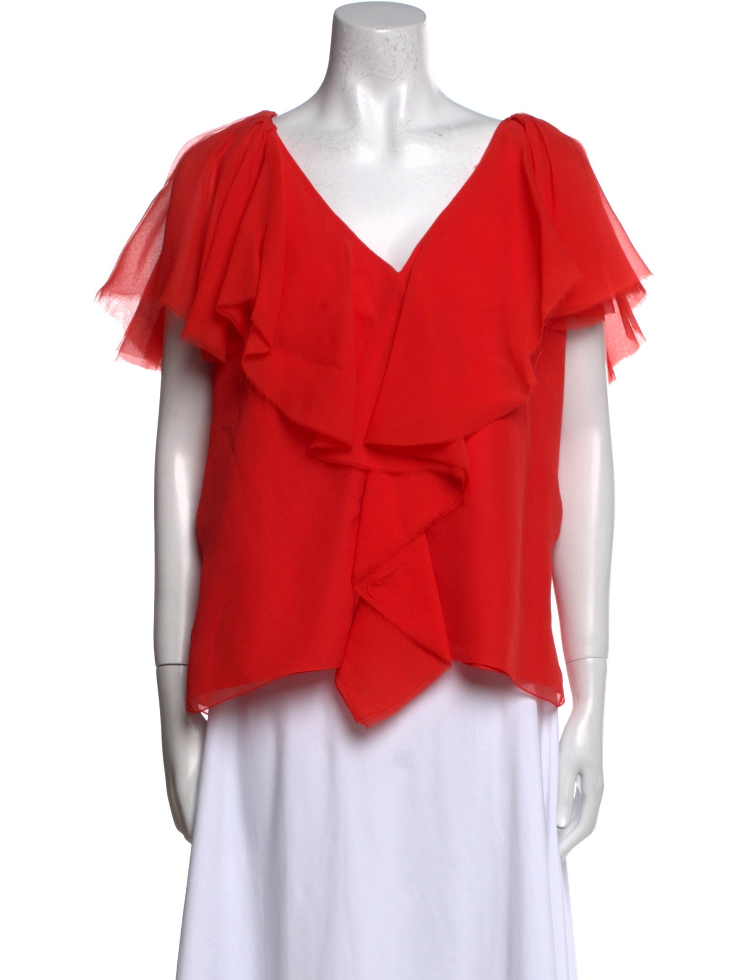 Lanvin Silk V-Neck Blouse