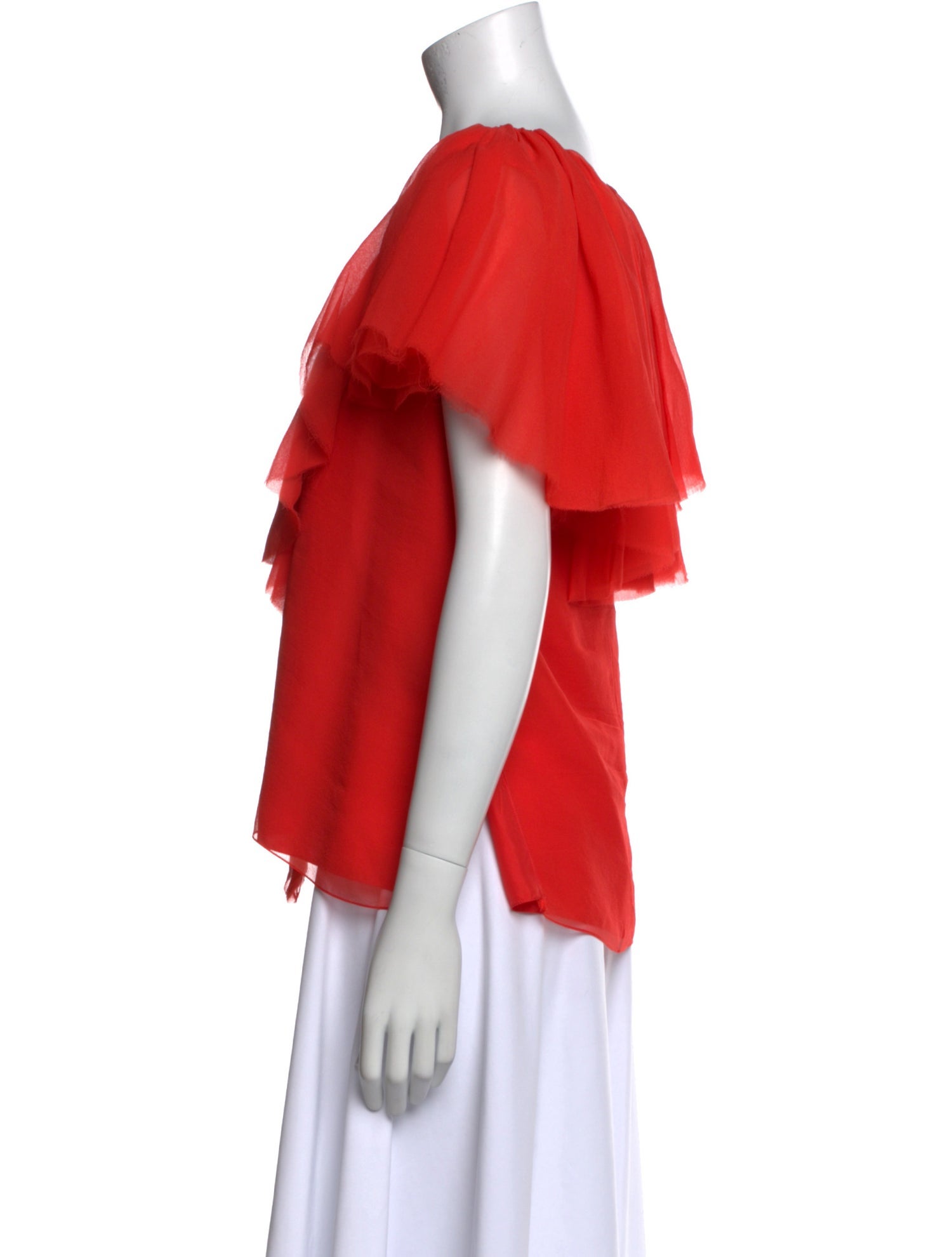 Lanvin Silk V-Neck Blouse