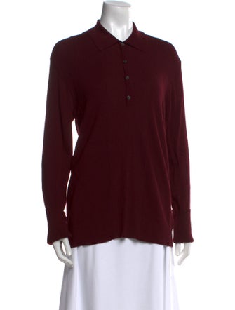 Lanvin Wool Long Sleeve Button-Up Top