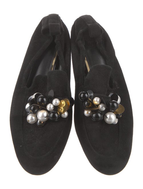 Lanvin Suede Sequin Embellishments Flats