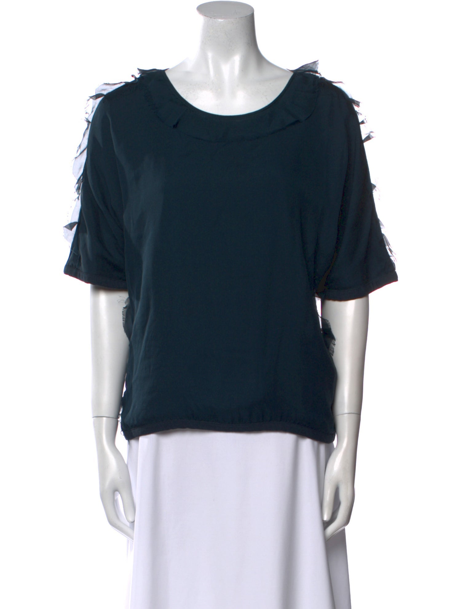 Lanvin Scoop Neck Short Sleeve T-Shirt