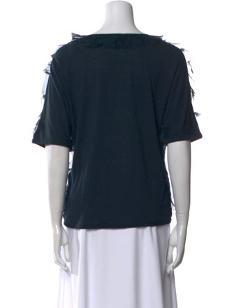 Lanvin Scoop Neck Short Sleeve T-Shirt