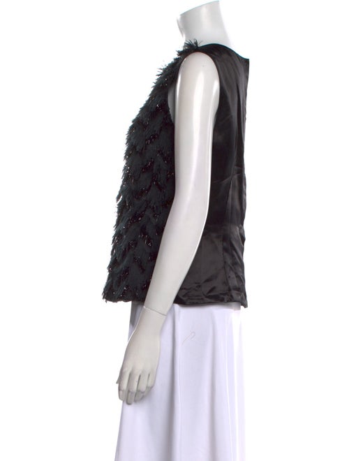 Lanvin Printed Bateau Neckline Blouse