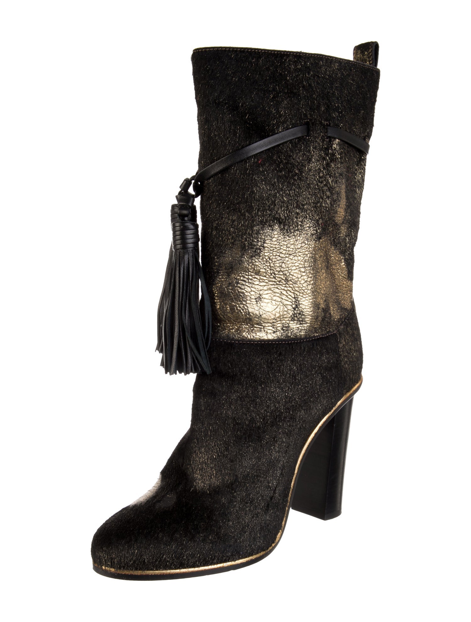 Lanvin Ponyhair Animal Print Boots