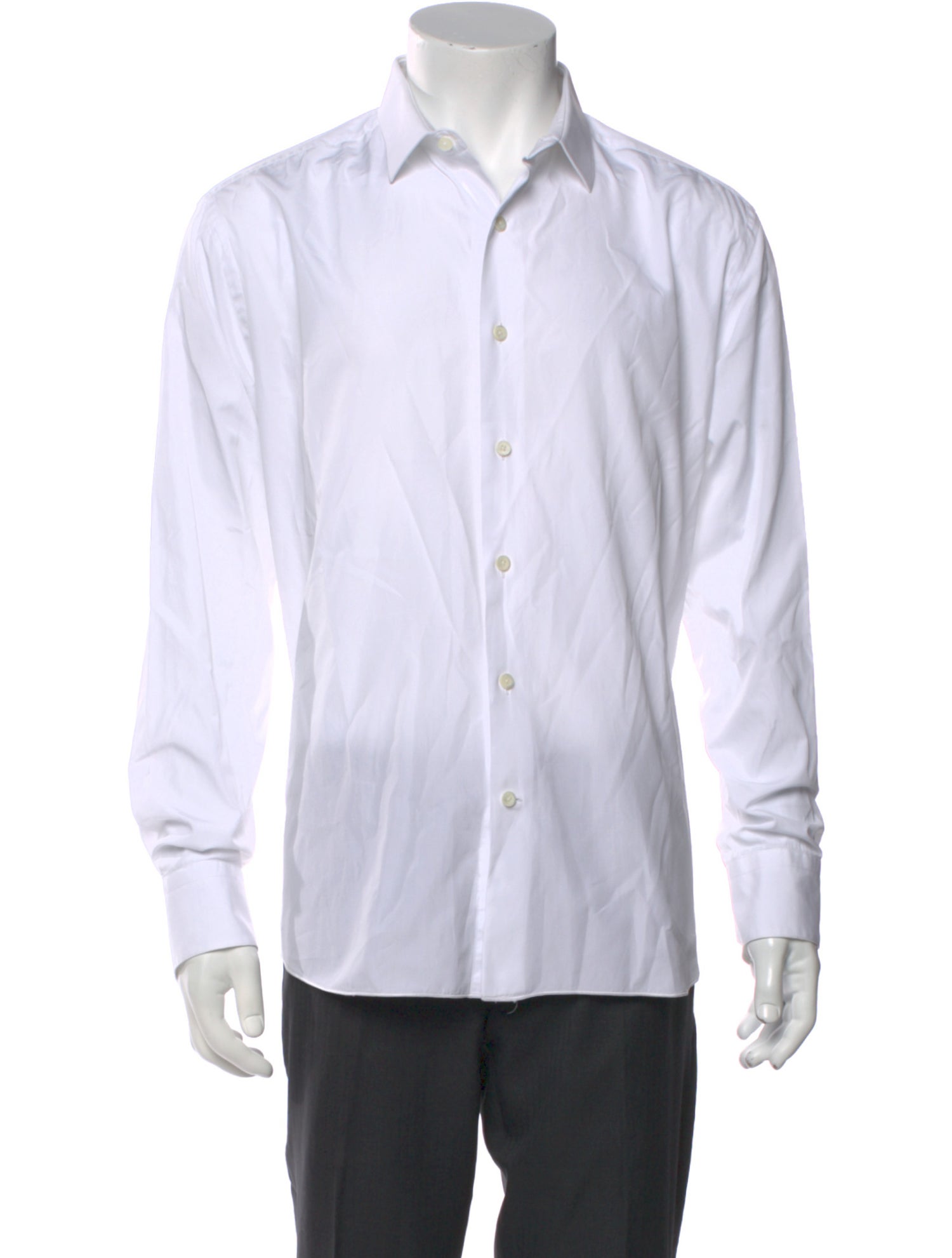Lanvin Striped Long Sleeve Dress Shirt