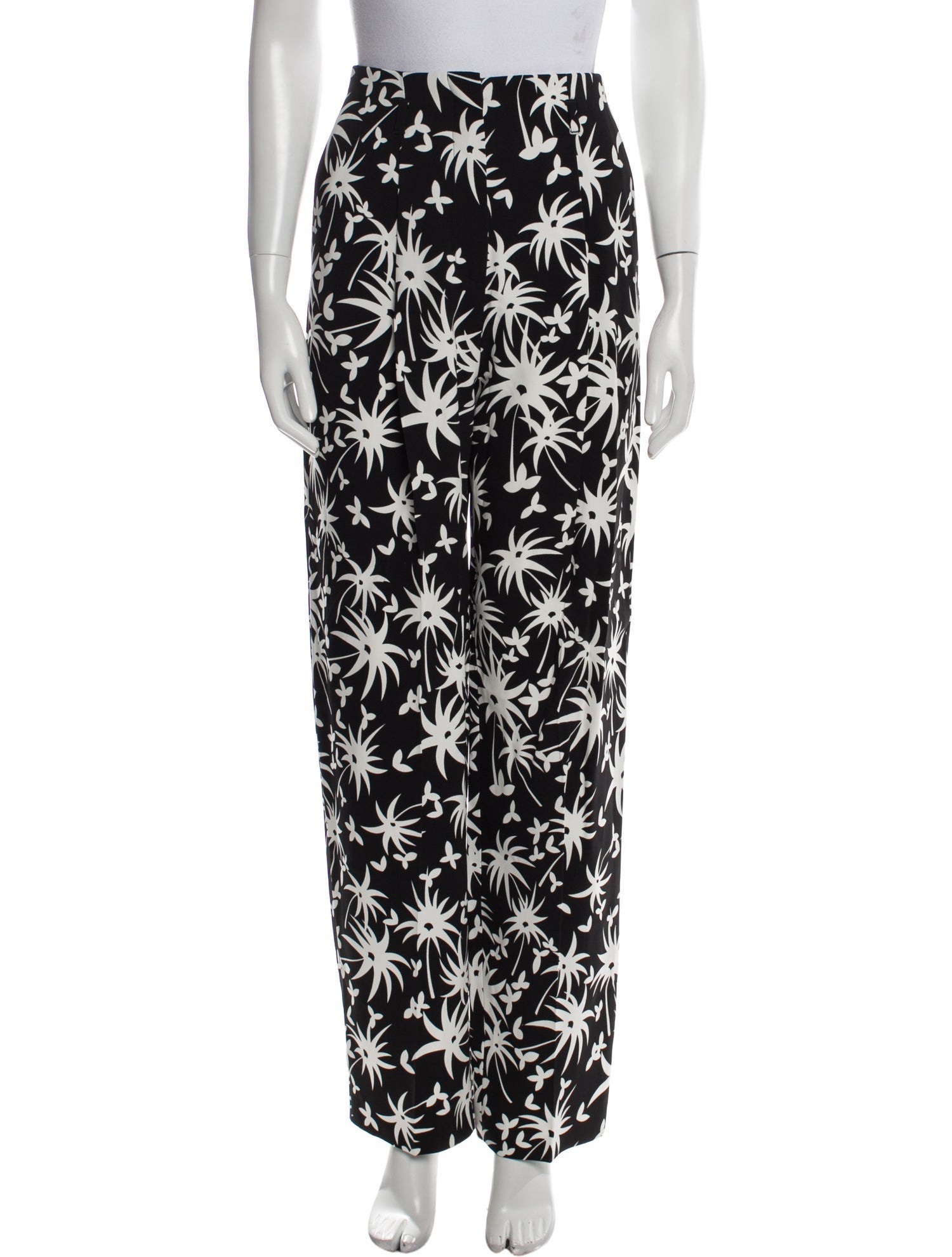 Lanvin Floral Print Straight Leg Pants w/ Tags