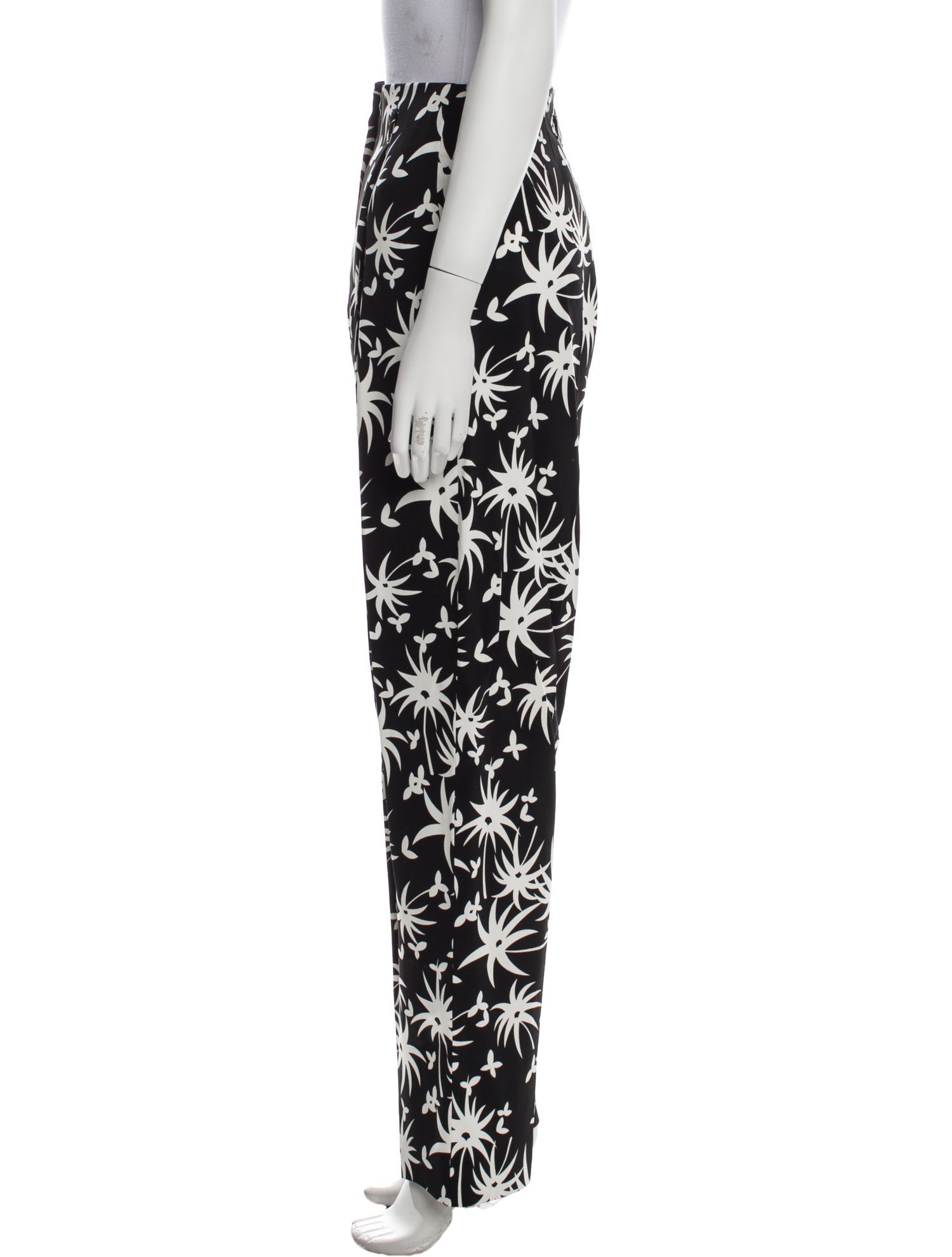 Lanvin Floral Print Straight Leg Pants w/ Tags