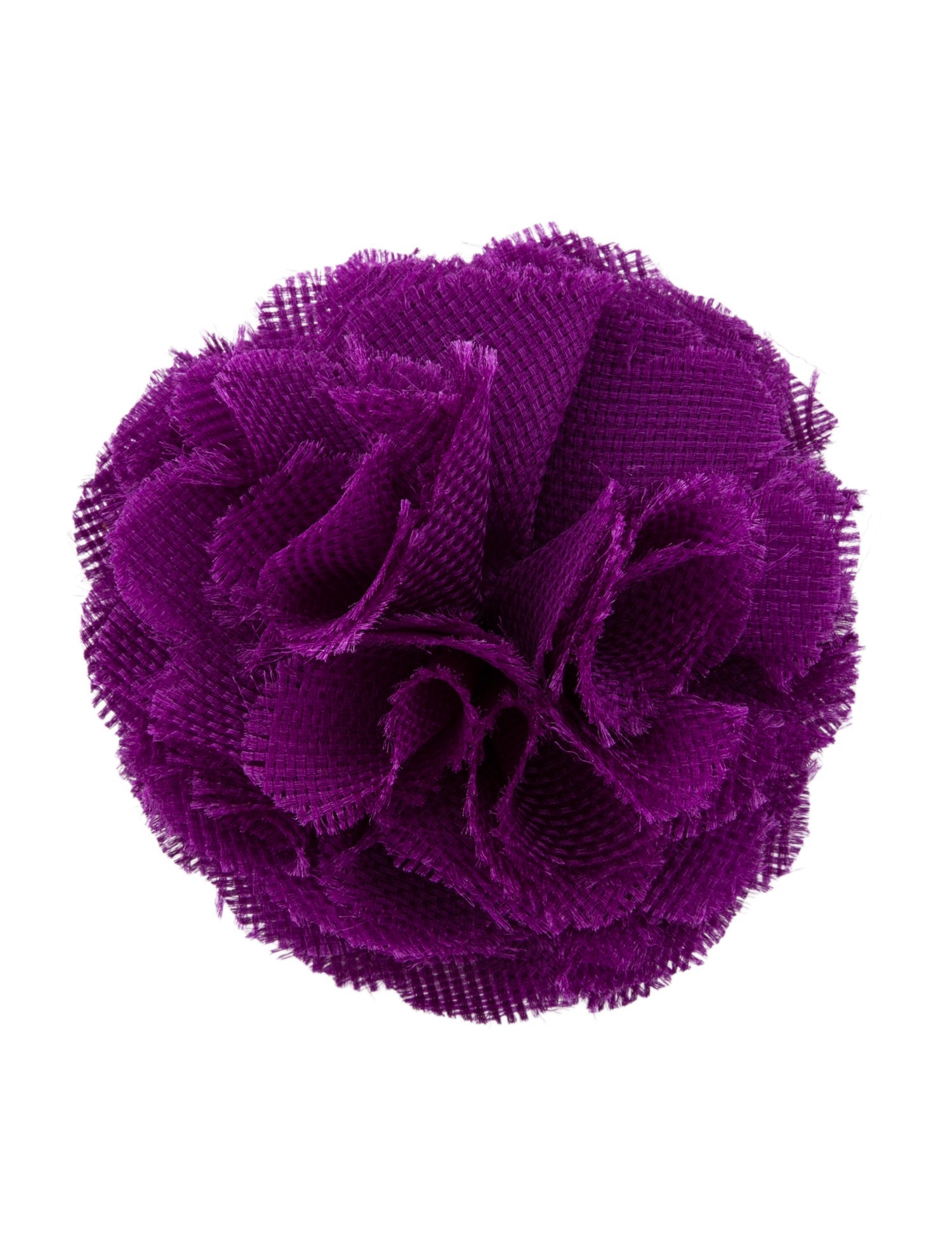 Lanvin Fabric& Leather Flower Brooch