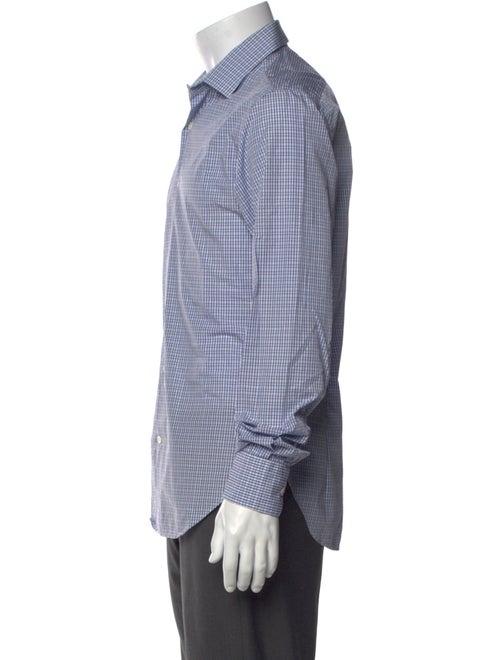 Lanvin Plaid Print Long Sleeve Dress Shirt