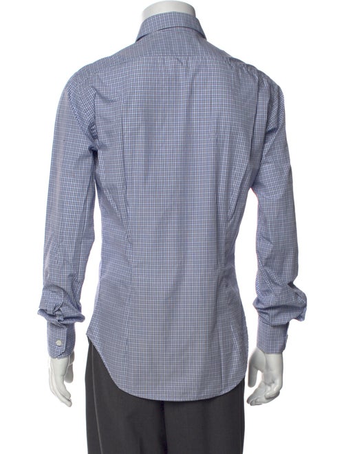 Lanvin Plaid Print Long Sleeve Dress Shirt