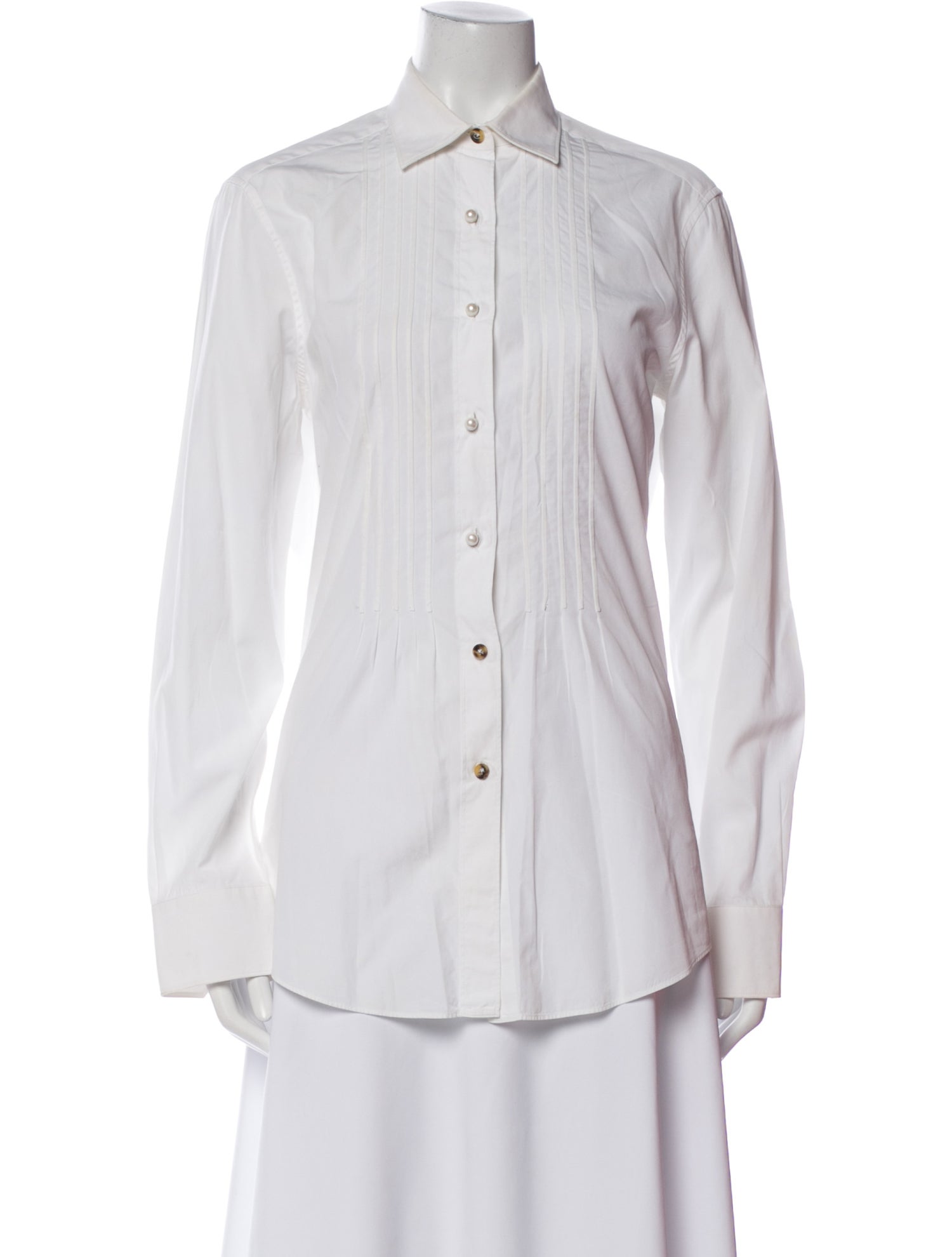 Lanvin Long Sleeve Button-Up Top
