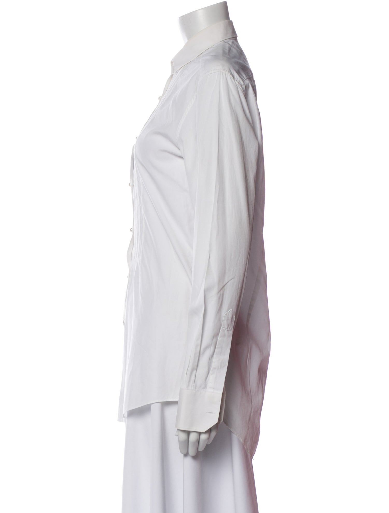 Lanvin Long Sleeve Button-Up Top