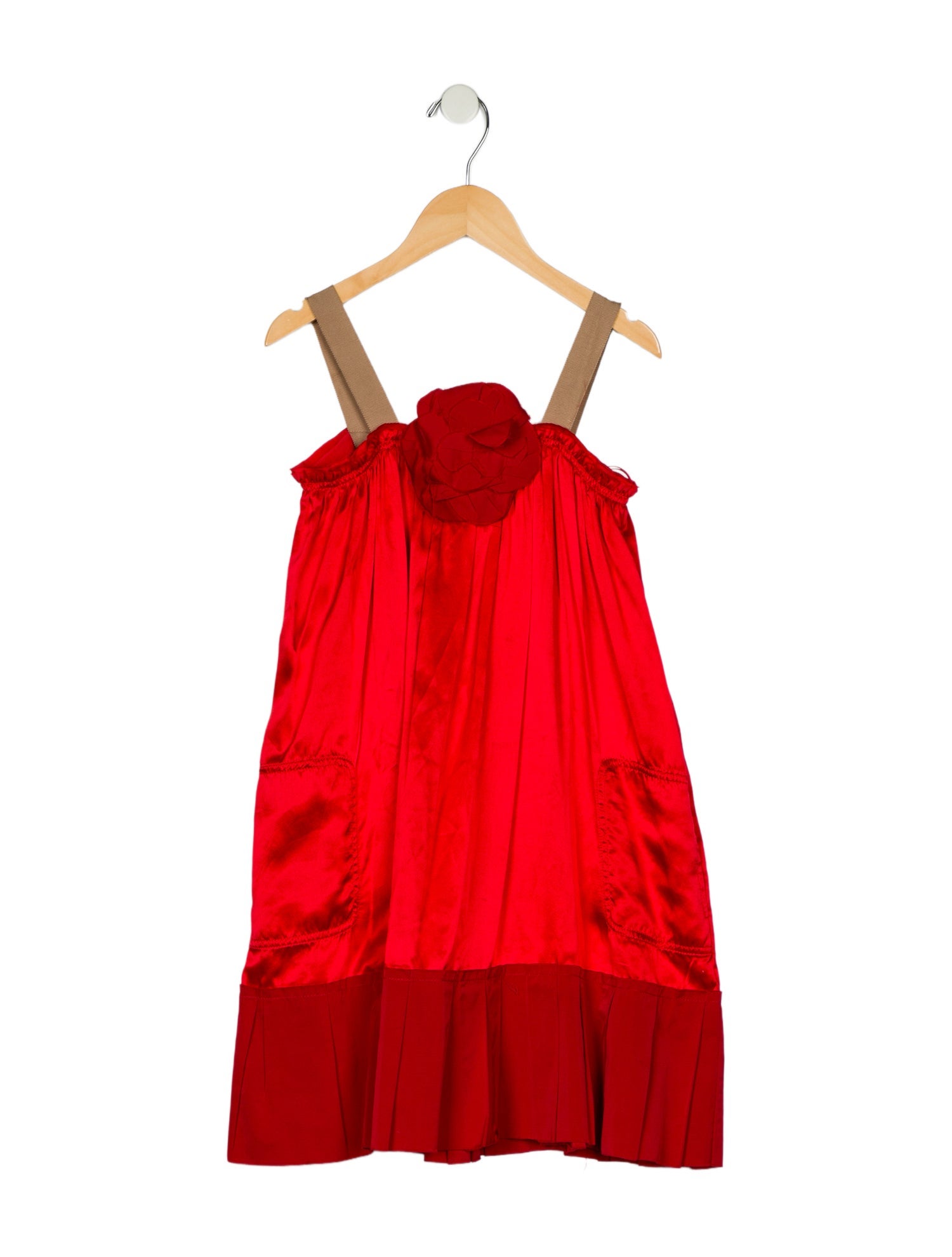 Lanvin Girls' Silk Flower-Embellished Dress