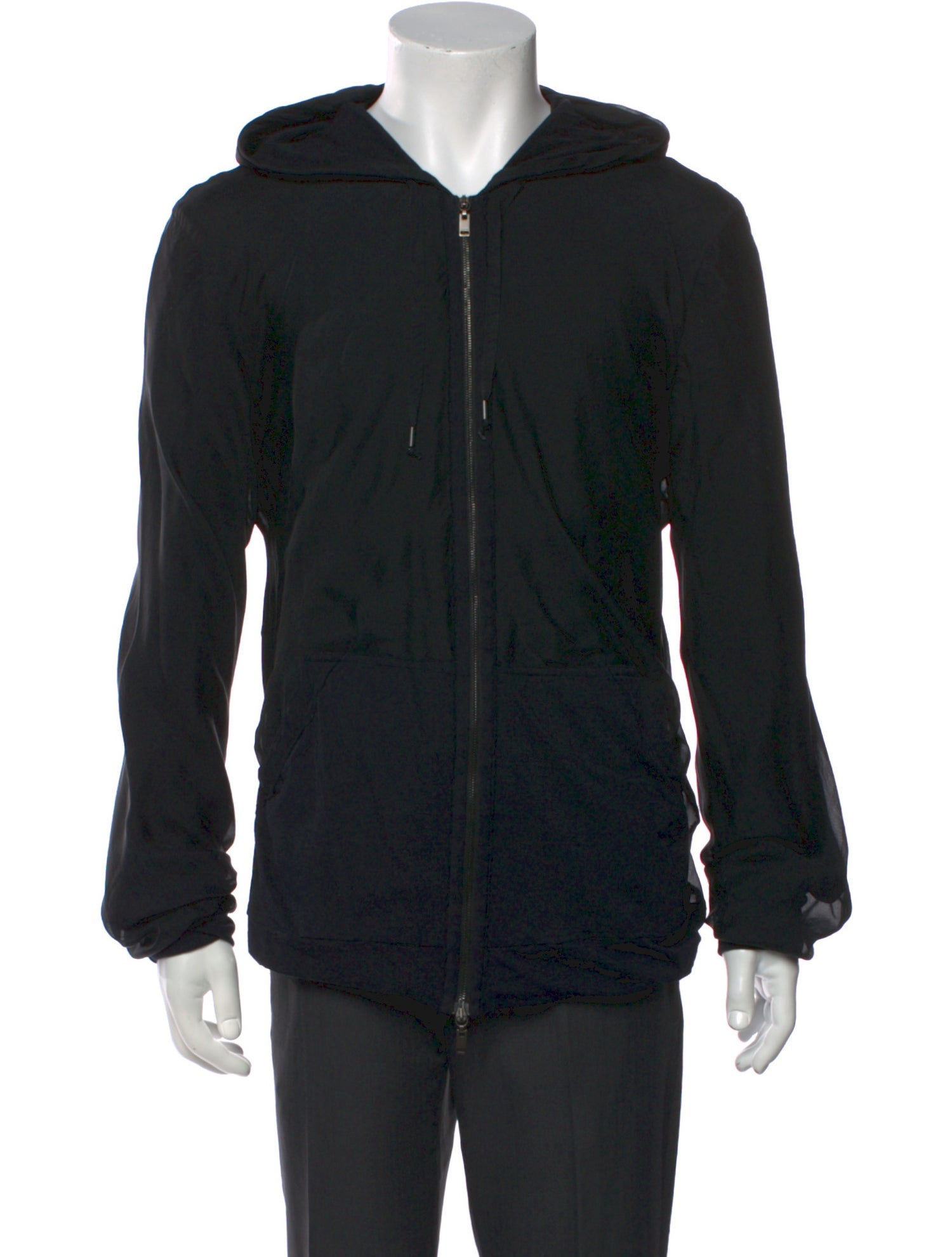 Lanvin Silk V-Neck Hoodie