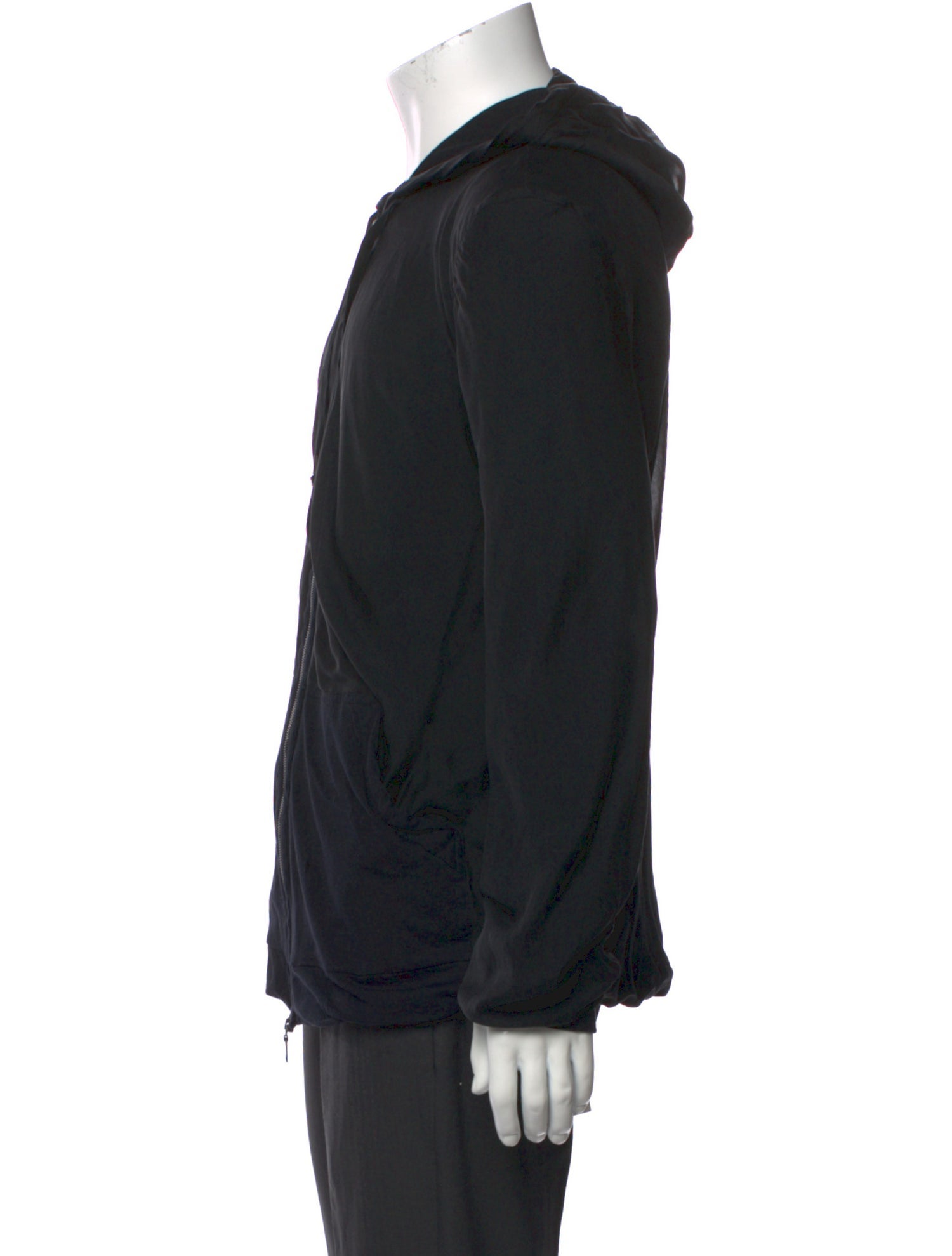 Lanvin Silk V-Neck Hoodie
