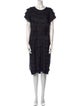 Lanvin Crew Neck Midi Length Dress