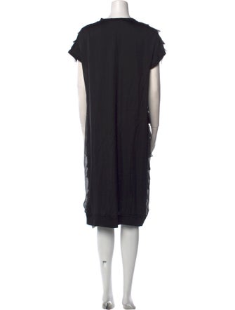 Lanvin Crew Neck Midi Length Dress