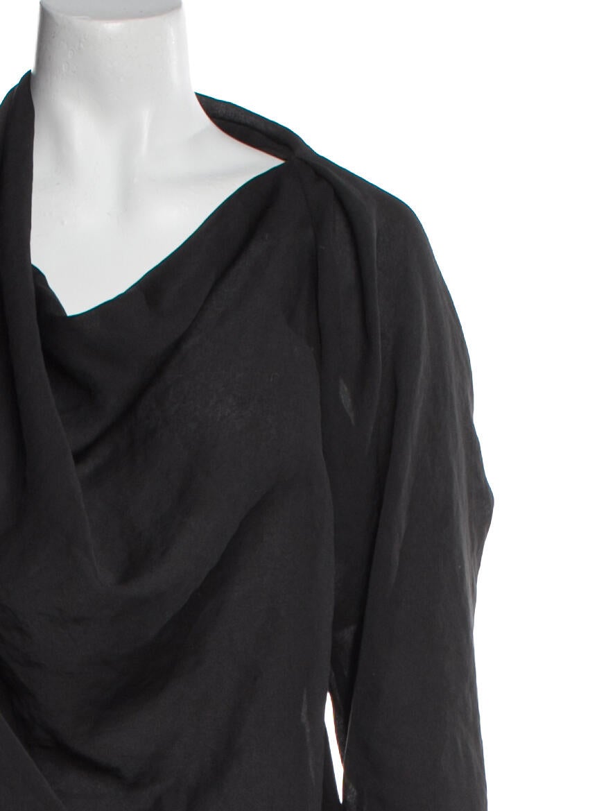 Lanvin Cowl Neck Long Sleeve Blouse