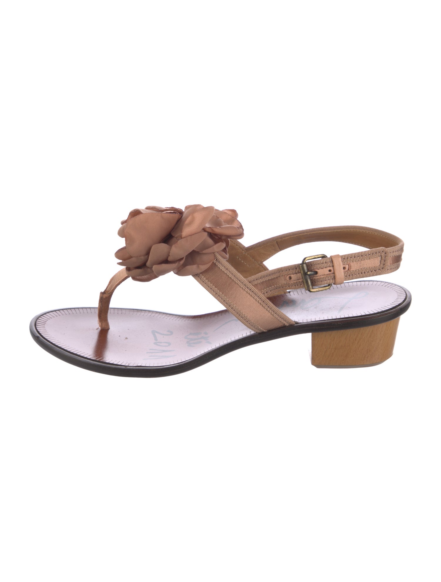 Lanvin Leather T-Strap Sandals