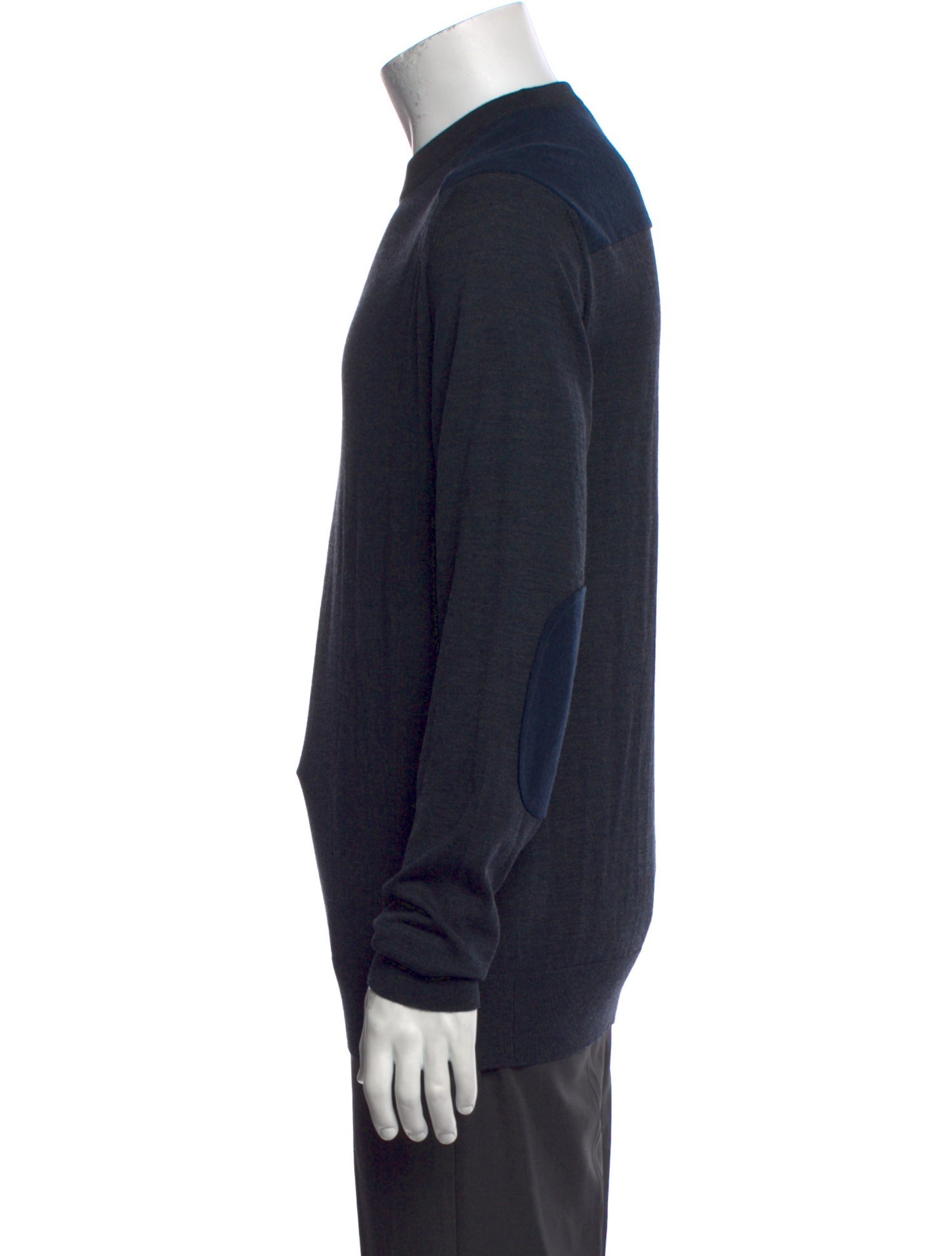 Lanvin Merino Wool Crew Neck Polo Sweater