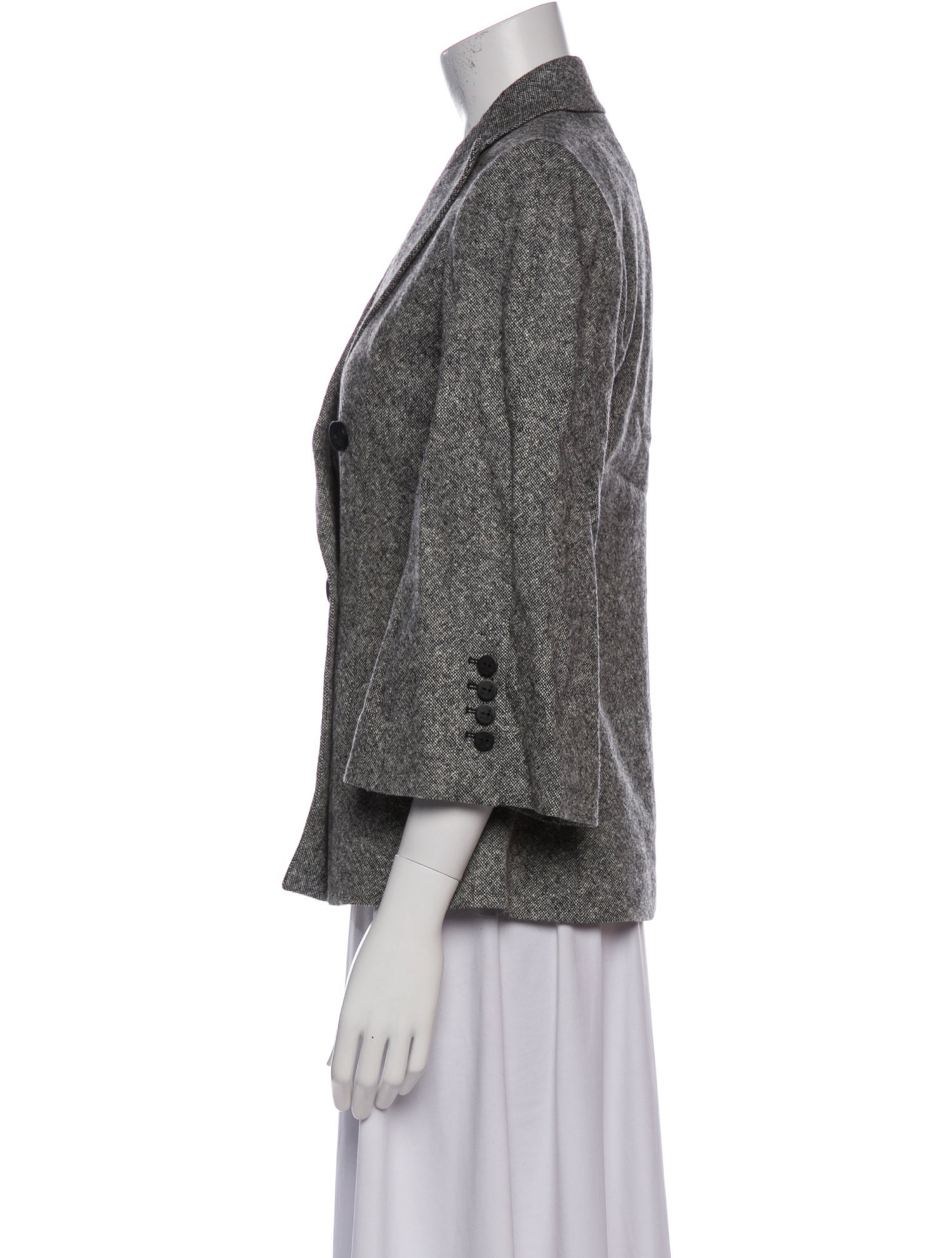 Lanvin Wool Tweed Pattern Blazer