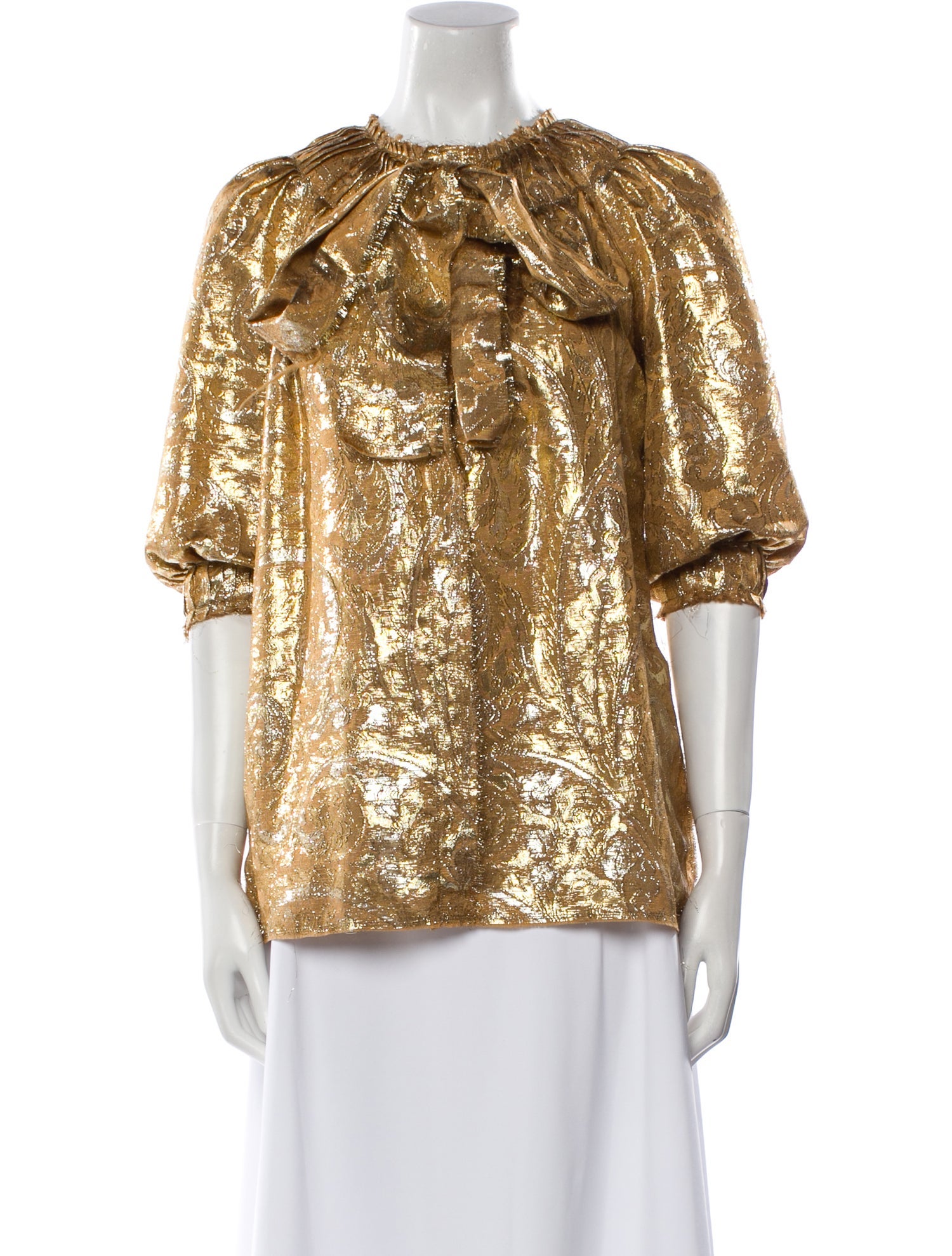Lanvin Silk Crew Neck Blouse