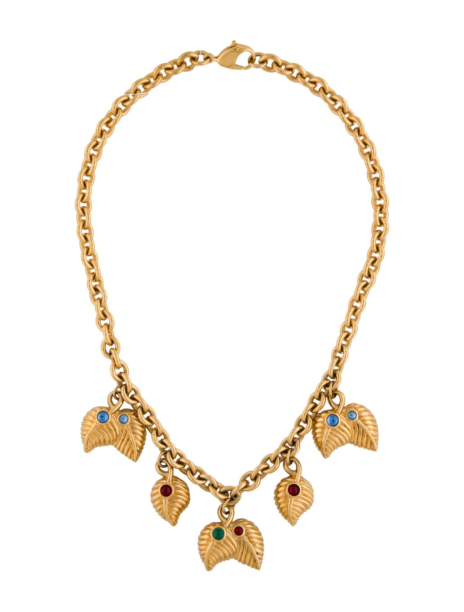 Lanvin Vintage Resin Charm Collar Necklace