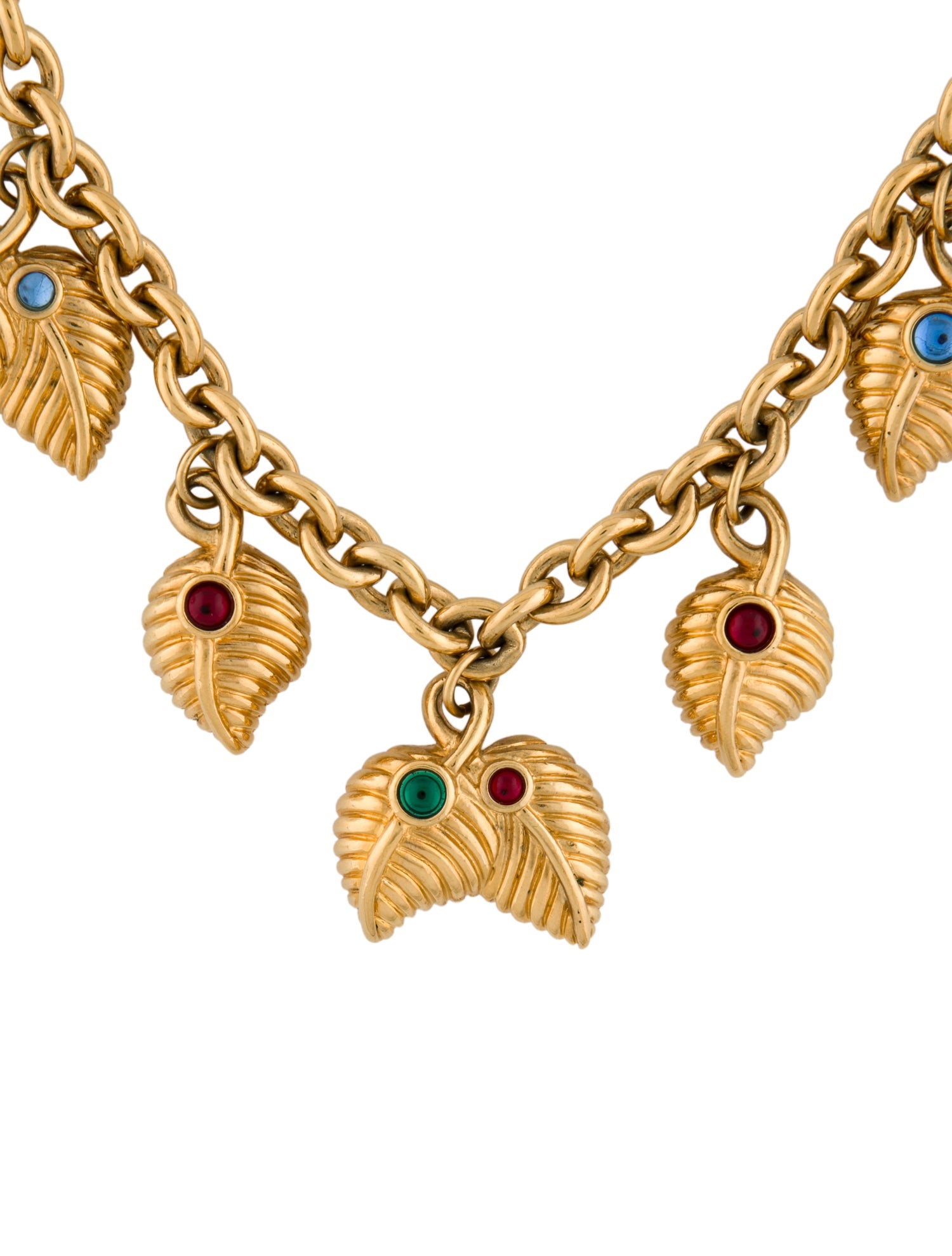 Lanvin Vintage Resin Charm Collar Necklace