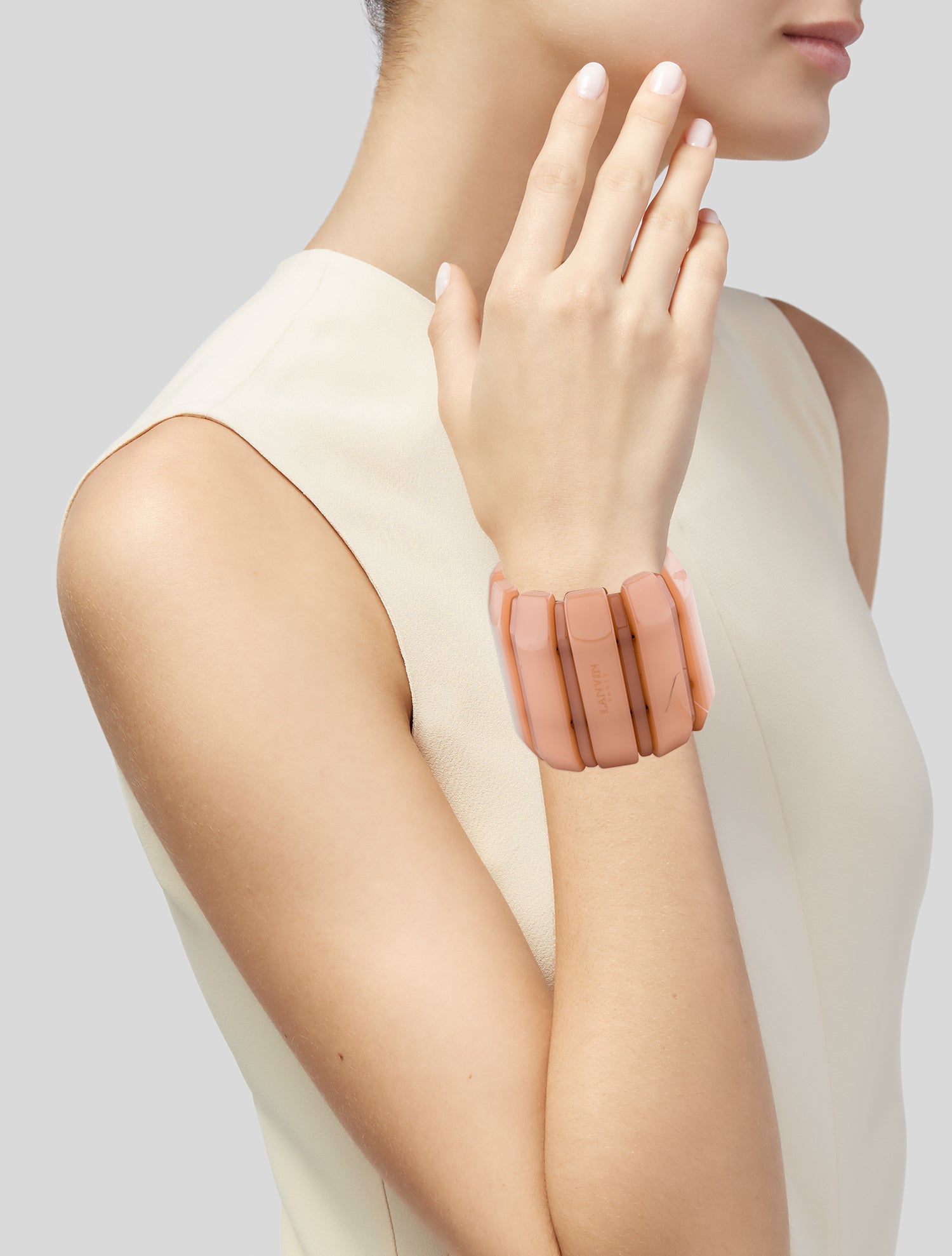 Lanvin Resin Beaded Stretch Bracelet