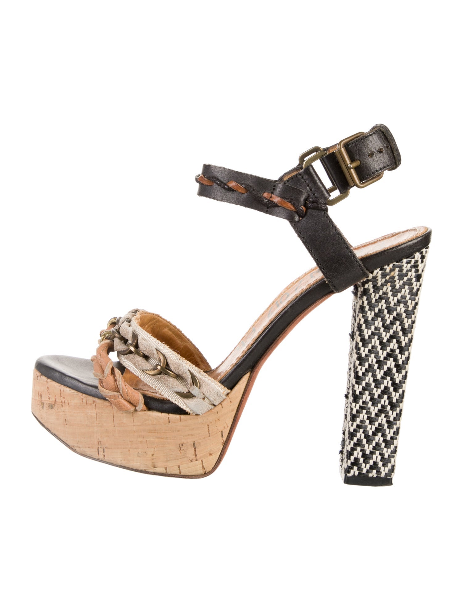 Lanvin Leather Printed Sandals