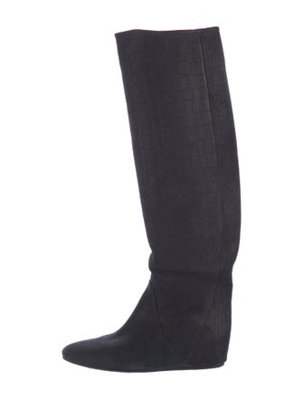 Lanvin Embossed Leather Boots