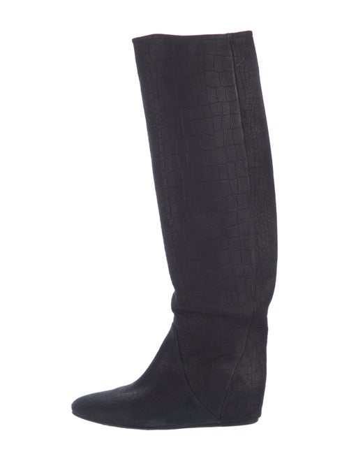 Lanvin Embossed Leather Boots