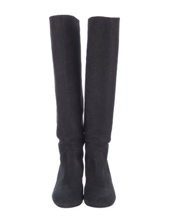 Lanvin Embossed Leather Boots