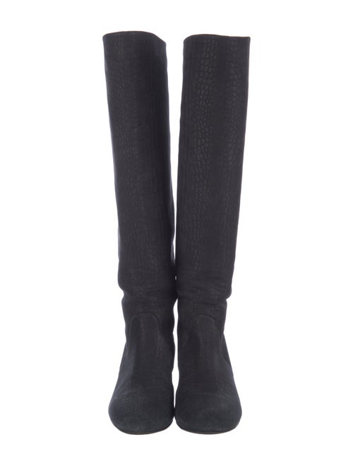 Lanvin Embossed Leather Boots