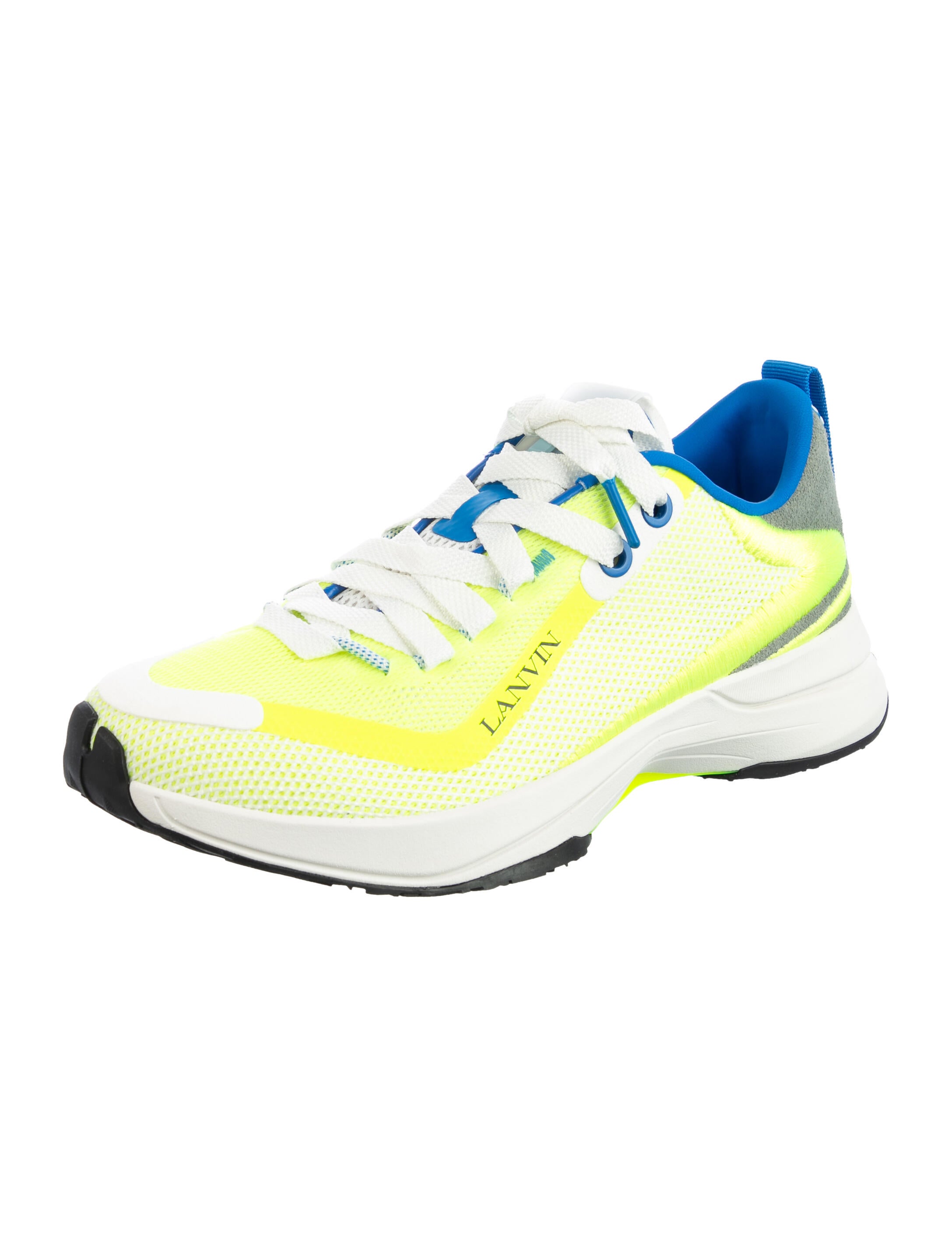 Lanvin Mesh Printed Athletic Sneakers